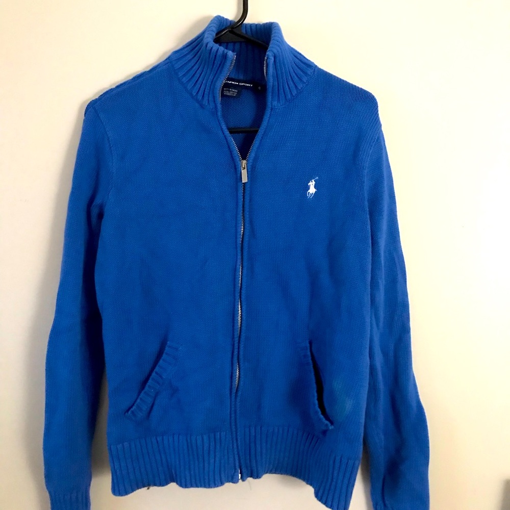 Mens polo by Ralph Lauren blue zip up